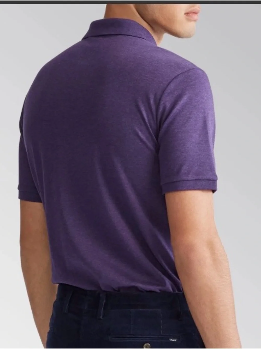 Polo Ralph Lauren Pima Soft Touch Polo Shirt Men’s Medium Purple 100% Cotton NWT